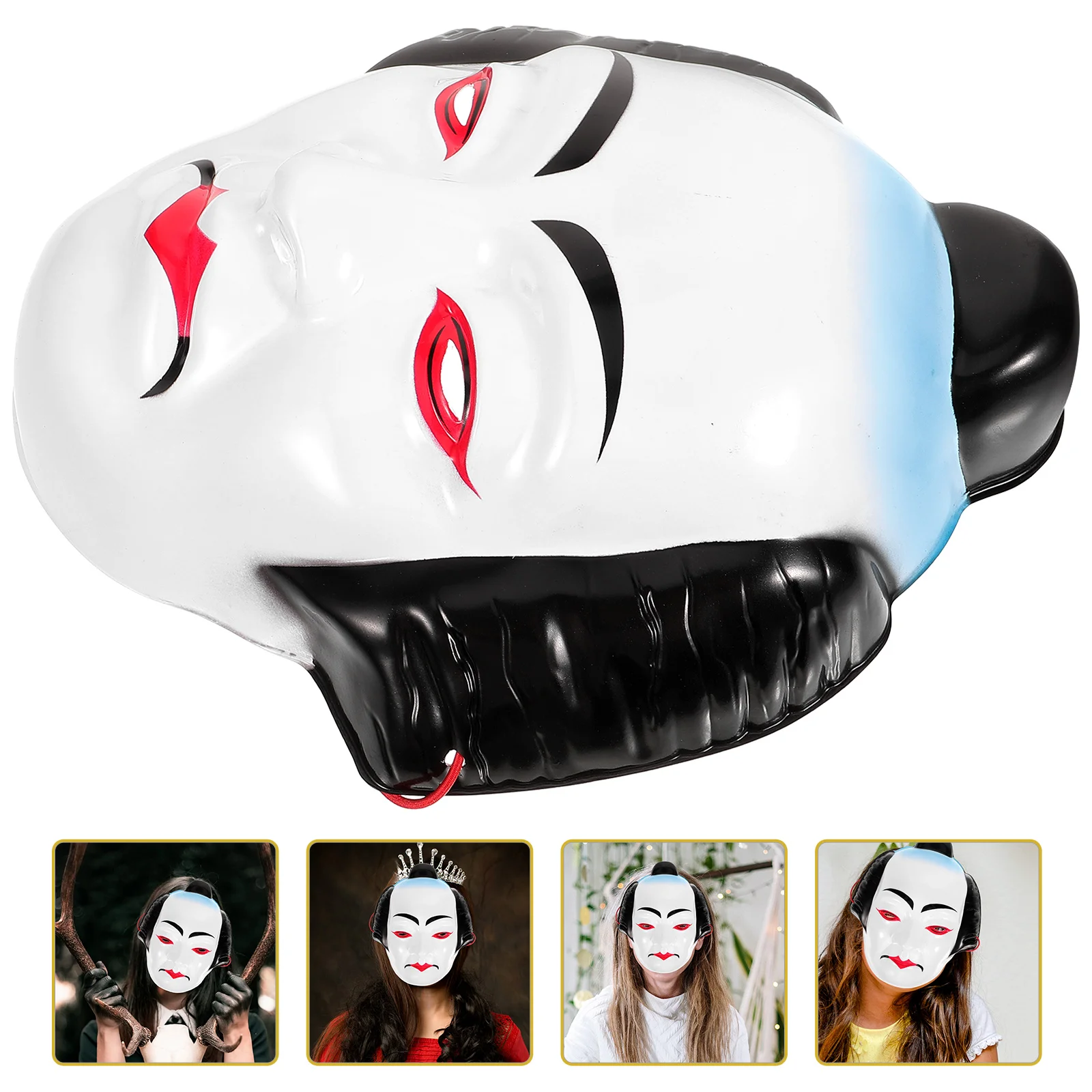 

Japanese Cosplay Traditional Japanese Drama For Party Masquerade Stage Performance Reusable Mask Prop For Women Men Party Mask