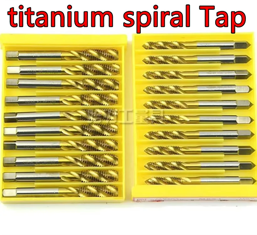 M2 M2.5 M3 M3.5 M4 M5 M6 M7 M8 M10 M12 M14 M16 HSS-E titanium spiral Tap apex Tap Processing: steel