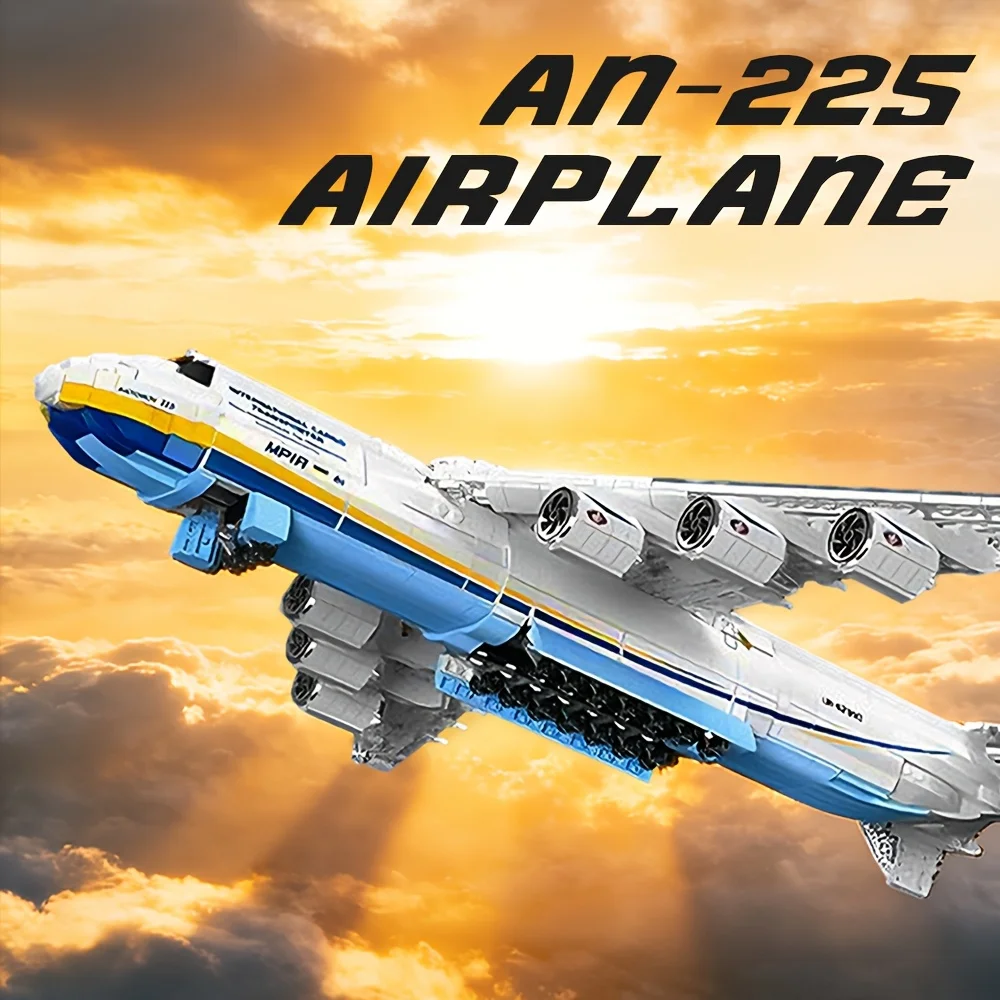 

An-225 Airplane Building Block Model High Difficulty Assembly Educational Toy Ideal Gift for Birthday Christmas Halloween Spring