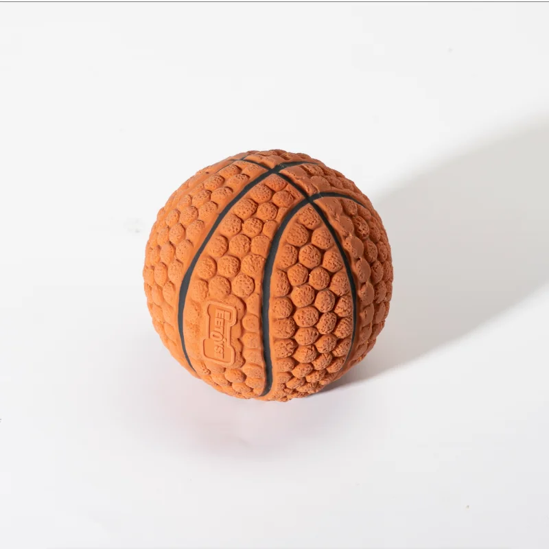 Squeaky Pet Dog Toy Ball, Bite-Resistant, Chewing, Four Star, Natural Latex Rubber, Training, Interactive Game