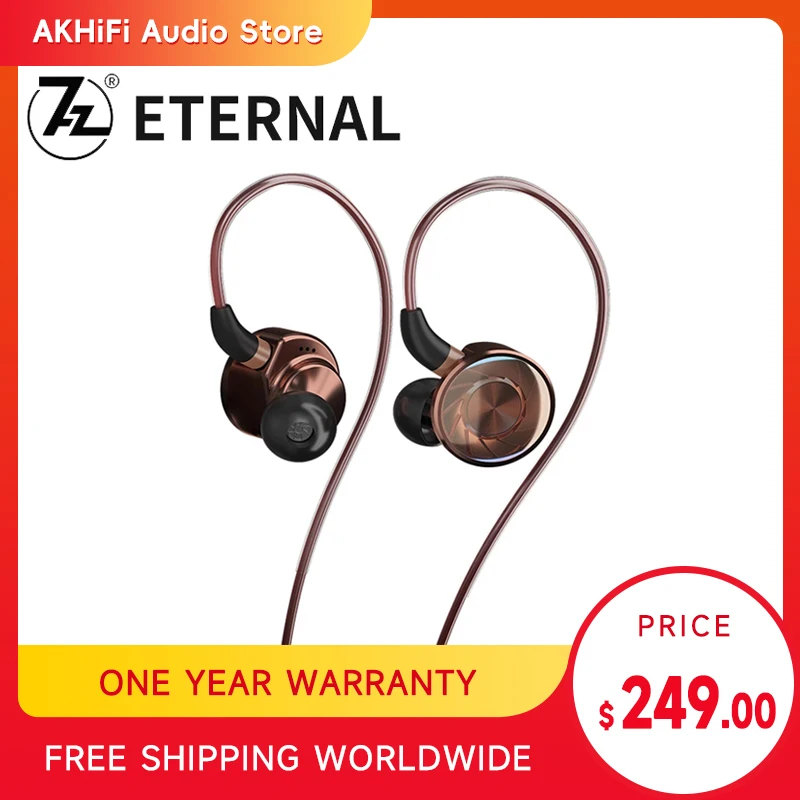 7HZ ETERNAL Dynamic In-Ear Earphone 10th Anniversary Earbuds with MMCX Cable Come With Equally Stylish All Aluminum Storage Box