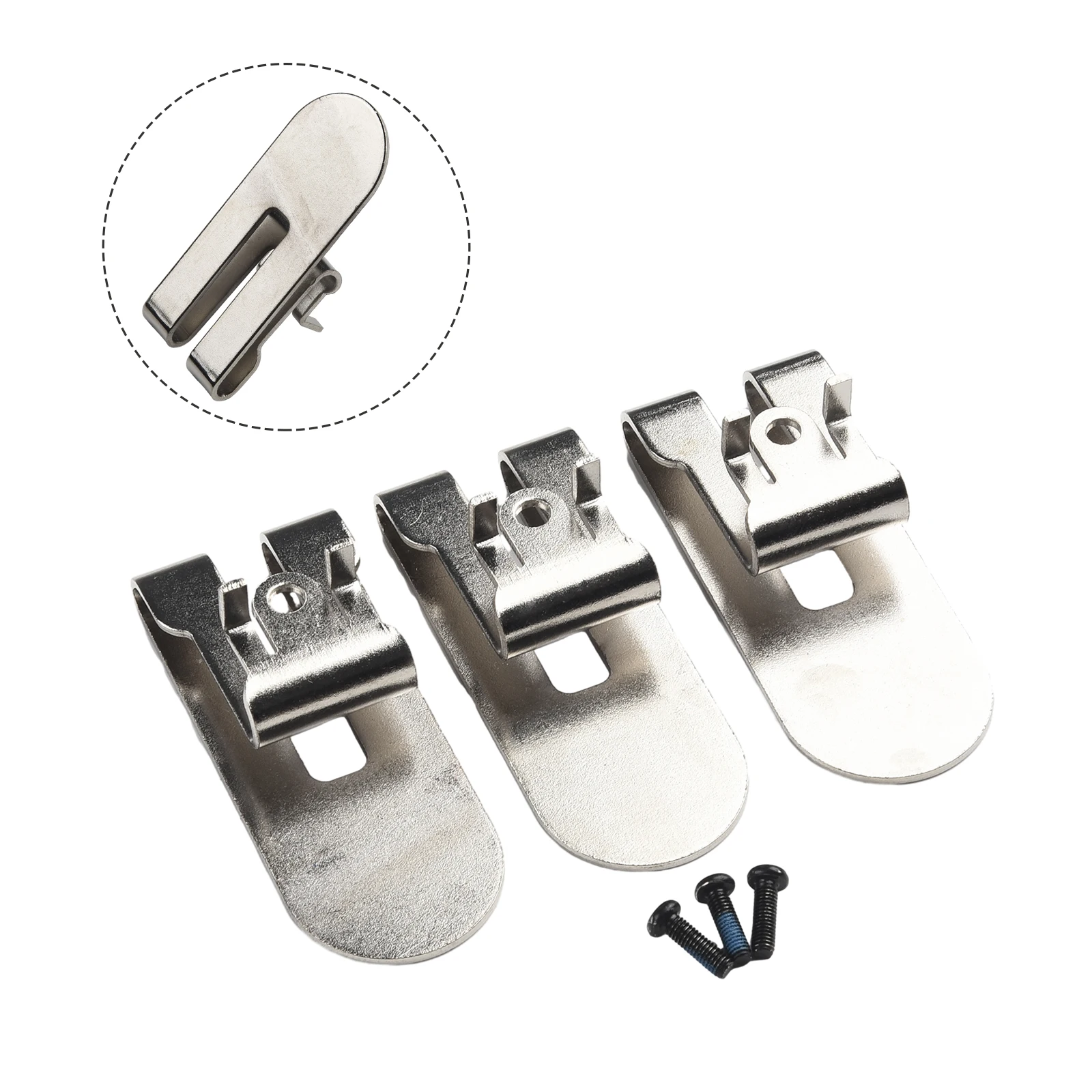 Parts Belt Hook Clip Fittings Silver Steel 3PCS For DCF620 DCF620B DCF622 For Drywall Screwgun N435687 High Quality