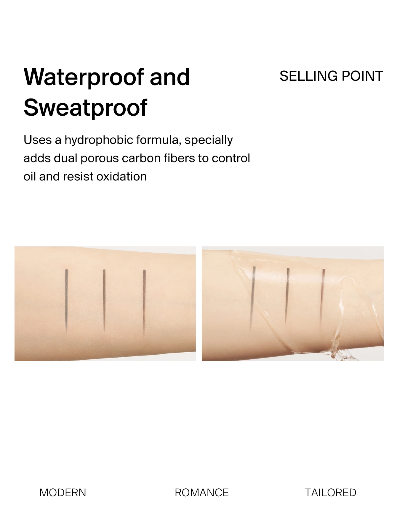 JOOCYEE matita per sopracciglia esagonale morbida resistente all'acqua e al sudore