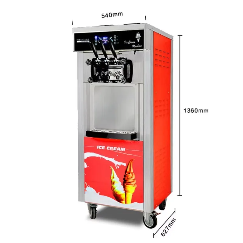 Industrial 3 Flavor Floor Style Frozen Ice Cream Yogurt Making Machine