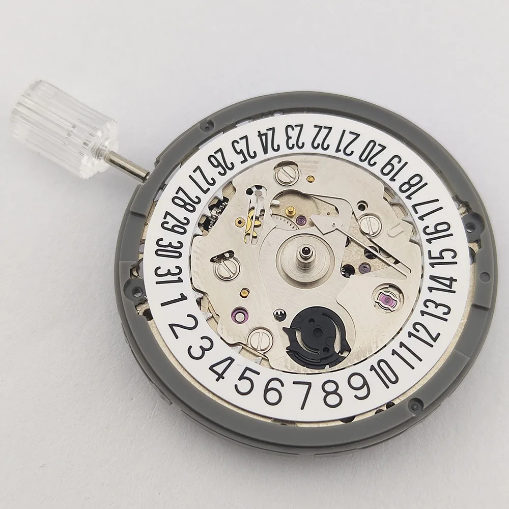 NH35/NH35A Mechanical MovementJapan Original 6 o'clock Crown White Date Automatic Watch Movt Replace Kit High Accuracy