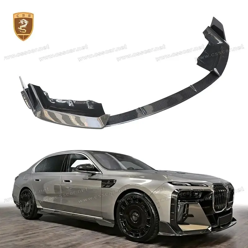 

Car Front Bumper Lip Spoiler for BMW 7 Series G70 2023 MSY Dry Carbon Fiber Front Diffuser Splitter M7 Exterior Vehicle Parts