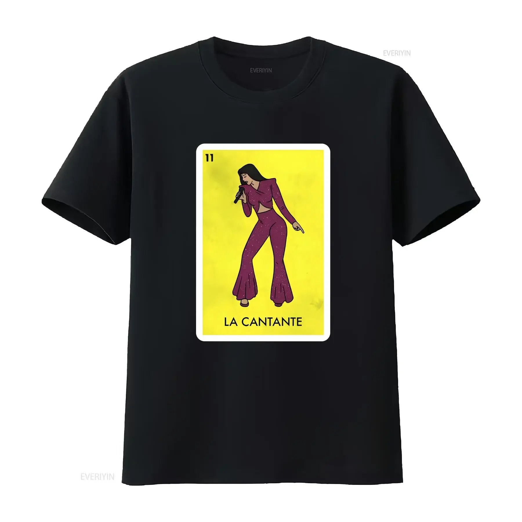 SELENA Mexican Loteria T Shirt Mens Womans La Cantante Funny vintage Washed Unisex Soft Stylish graphic fashion Versatile