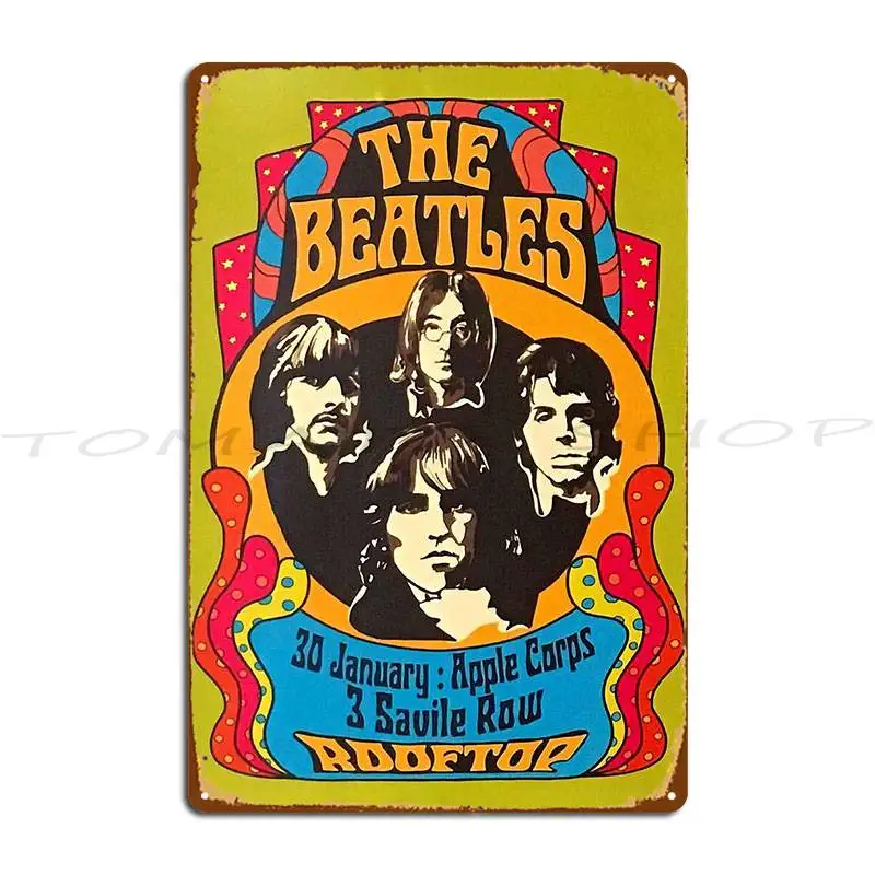 Vintage Poster Rock And Roll Metal Sign Poster Cave Club Party printed  Tin Sign Poster