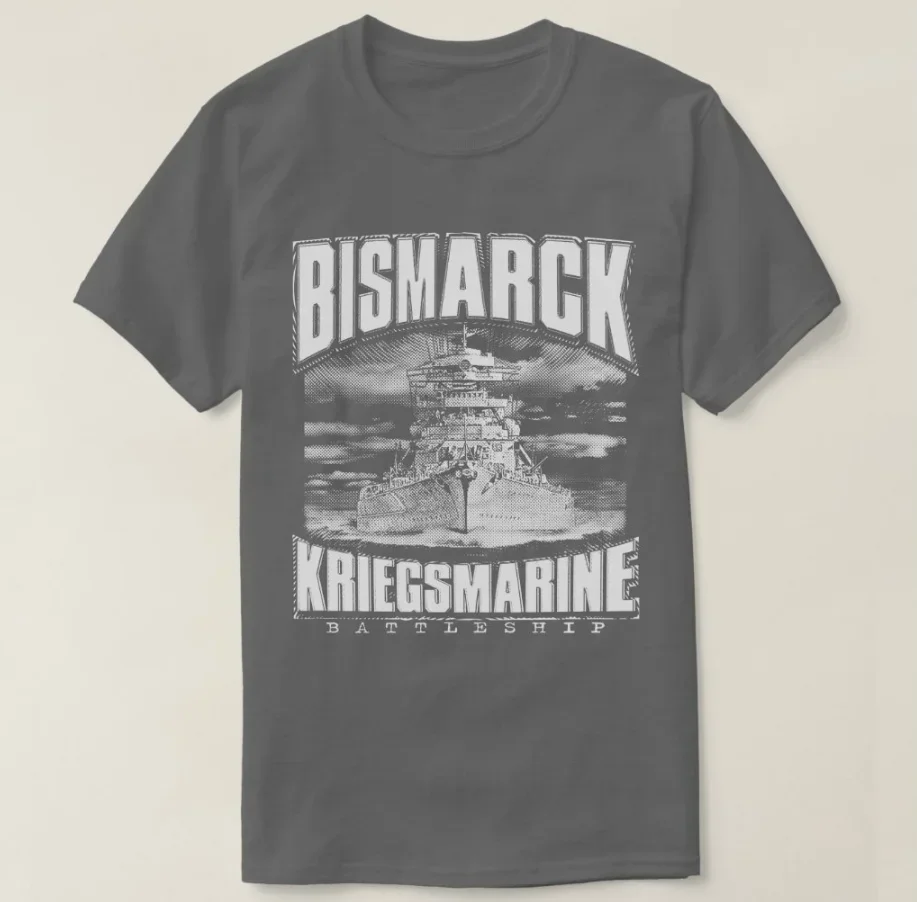heavyweight style streetwear fashion vintage Summer Male Hot Sale 2 German Navy Otto Von Bismarck Men -Shirt harajuku