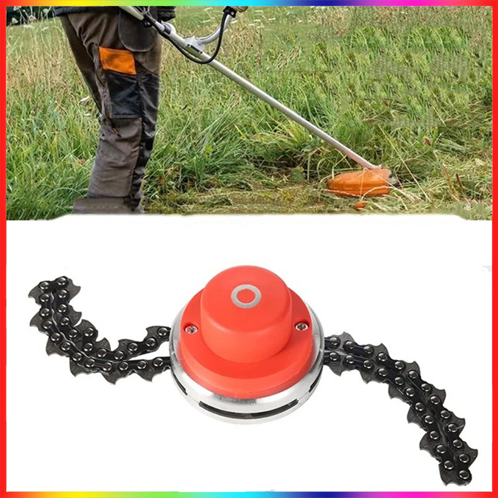 

Universal Trimmer Head Coil Chain Brush Cutter Garden Grass Trimmer Head Upgraded With Thickening chain For Gasoline Lawn Mower