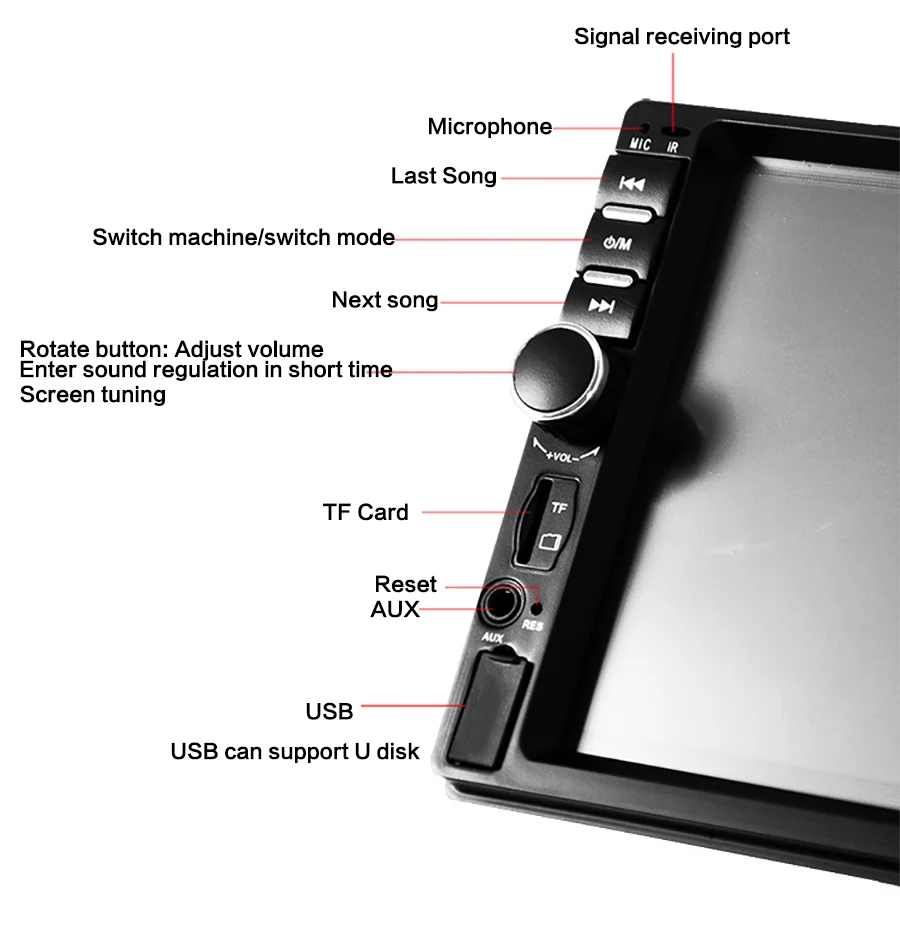 TOPSOURCE Car Radio Player 7018B Autoradio 7