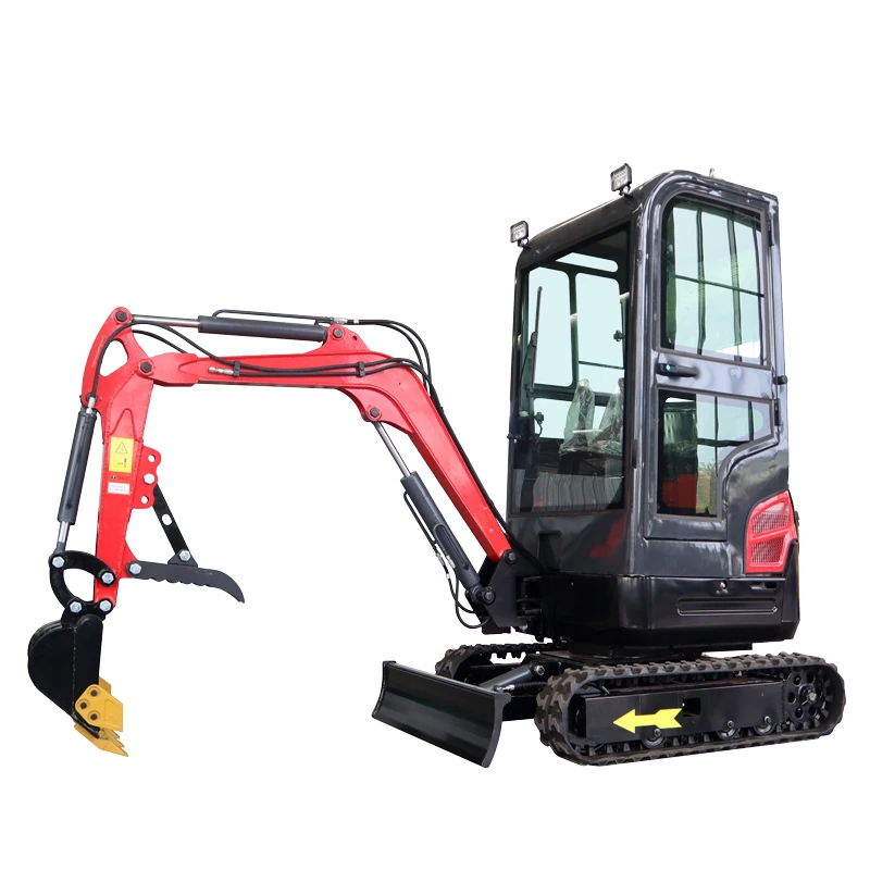 حفارة مدمجة 1.5T مع كابينة ومرفقات، حفار متعدد الأغراض لرفع الخنادق، للاستخدام الاحترافي |   قابل للتخصيص