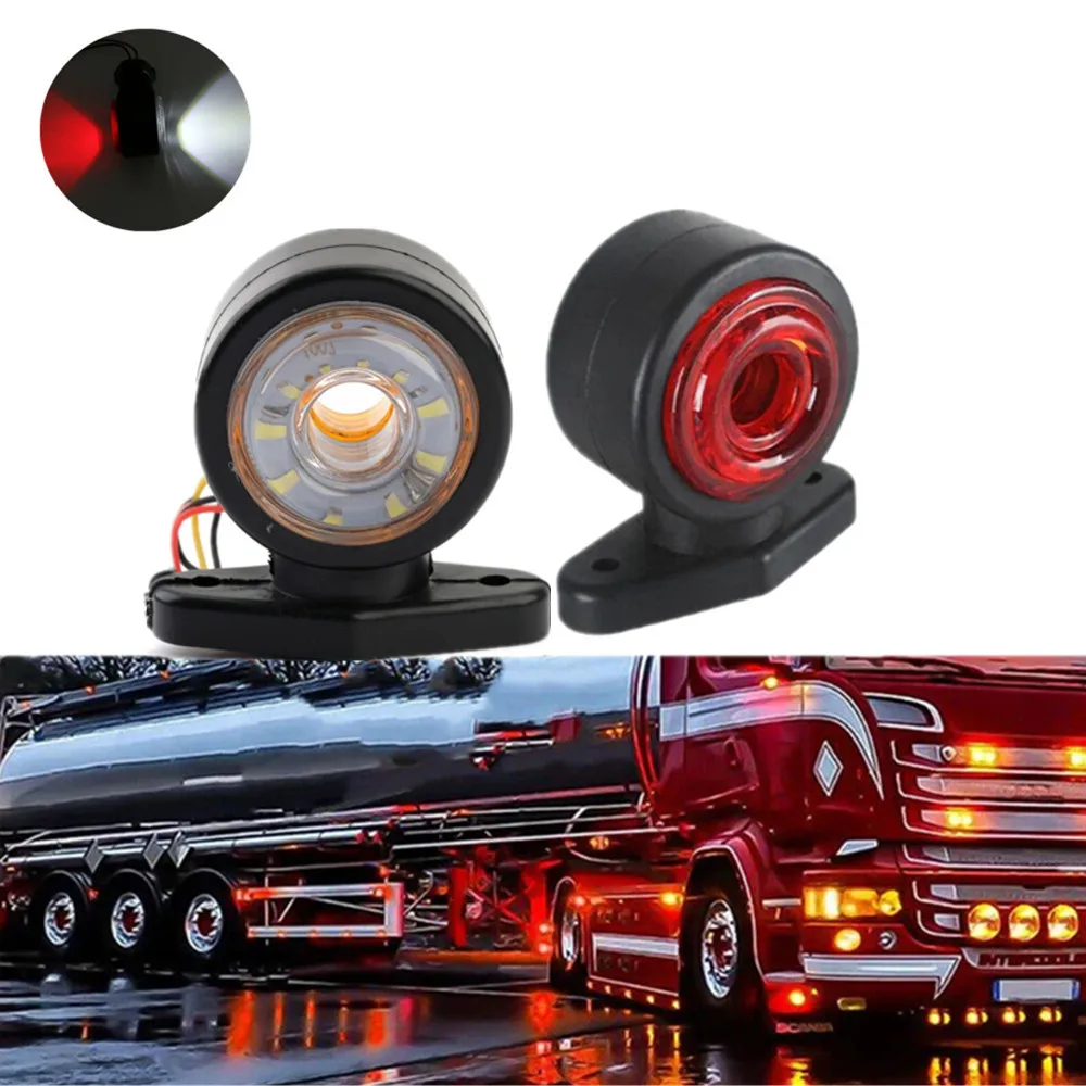1 par de luces de posición laterales para camión, lámpara de contorno de 24v, 20LED, conjunto de luz trasera de 12V para remolque de coche y furgoneta, luces de liquidación Scania