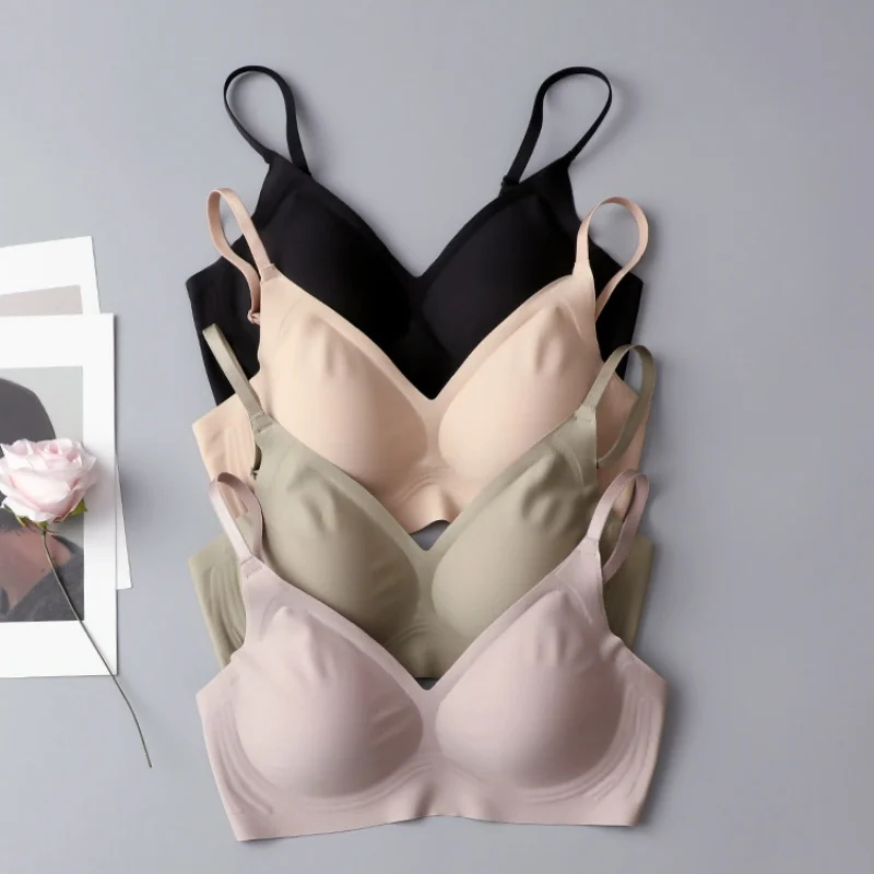Birdtree, Silk Blended Wireless Bra, Women 3/4 Cup Solid Linerie Underwear, Breathable Traceless Bras, 2026 Spring New A62118JF