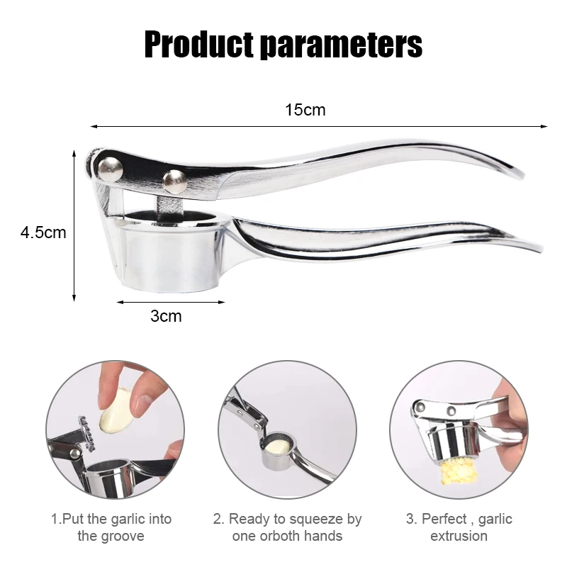 Imitating Stainless Steel Garlic Press Crusher Kitchen Cooking Vegetables Ginger Squeezer Masher Handheld Ginger Mincer Tools