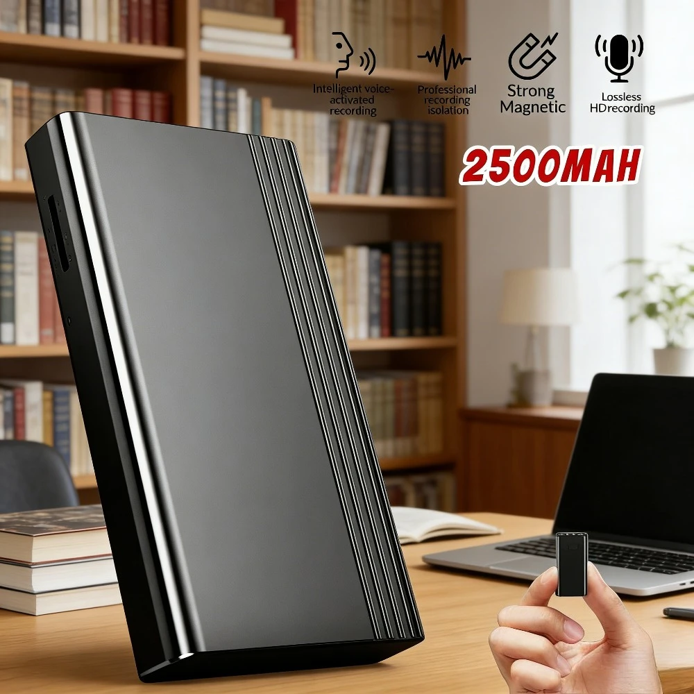 

Магнитный диктофон с голосовой активацией SPY Recorder, 2500 мАч, запись до 240 часов, WAV 256 кбит/с, магнитное крепление, без встроенной памяти