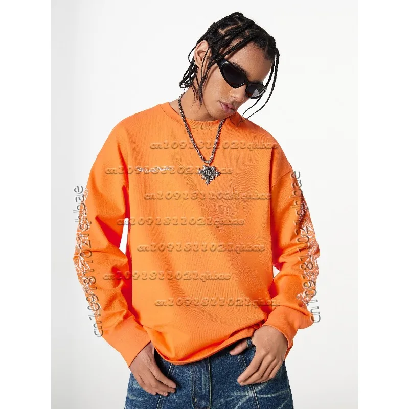 

Small Town Savage Growth Pattern 3D Printed Long Sleeved T-shirt American Retro Street Hip-hop Versatile Quick Drying Top Trend