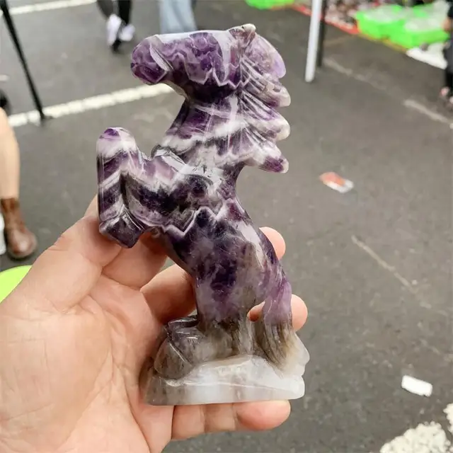 Natural Dream Amethyst Horse Carving Animal Reiki Healing Fengshui Stone Holiday Crafts Gifts 1pcs 4 Natural Dream Amethyst Horse Carving Animal Reiki Healing Fengshui Stone Holiday Crafts Gifts 1pcs 4