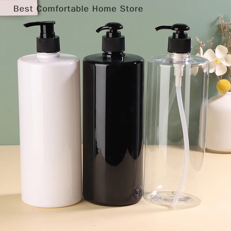 1000ml dispensador de sabão do chuveiro do banheiro fixado na parede dispensador de sabão líquido para shampoo condicionador loção prato garrafa de sabão claro