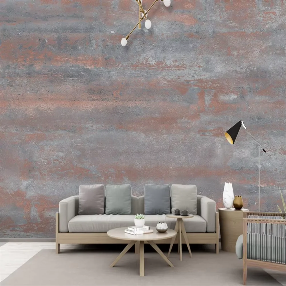 Custom European retro metal iron industrial bar KTV wallpapers home improvement wallpaper for bedroom walls 3D mural wall paper