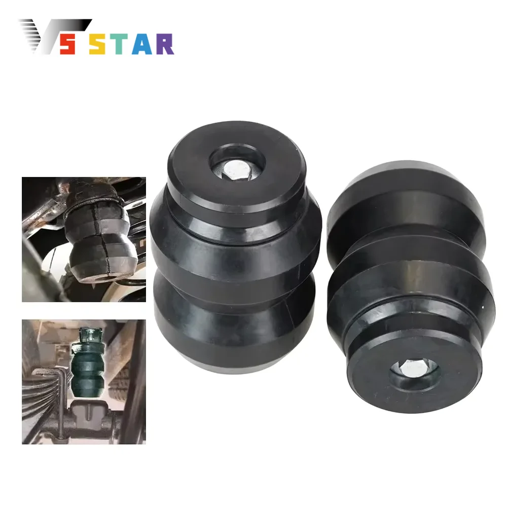 

2 шт. высококачественных резиновых пружин для задней подвески, комплект для улучшения подвески автомобиля, черный, для Dodge Ram 1500 DR1500DQ