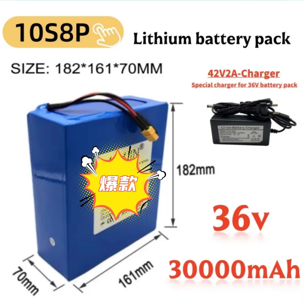 

36V 30Ah 18650 Lithium Battery Pack 1500W High-Power Built-In BMS for Various Energy Storage Backup A-Class