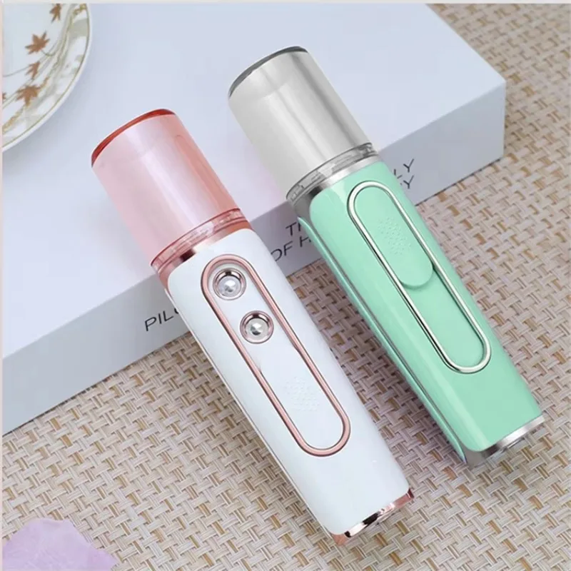 Skin Care Portable Nano Facial Steamer Double Hole Face Mist Sprayer Mini Beauty Moisturizing Spray