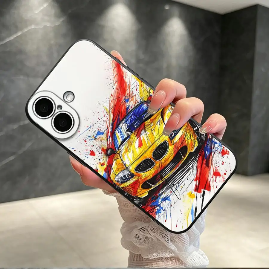 Phone Cover Case for Apple iPhone 17 Pro Max 11 13 Mini 14 6 6S SE X 15 16 Plus XS 7 8 Colorful Sports Car view 6