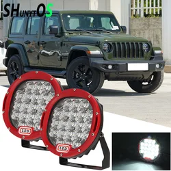 1PC 7 Inch Round LED Off Road Lights 105W Pod Light with Mounting Bracket Driving Lamp Headlight Fog Light for Truck Car SUV
