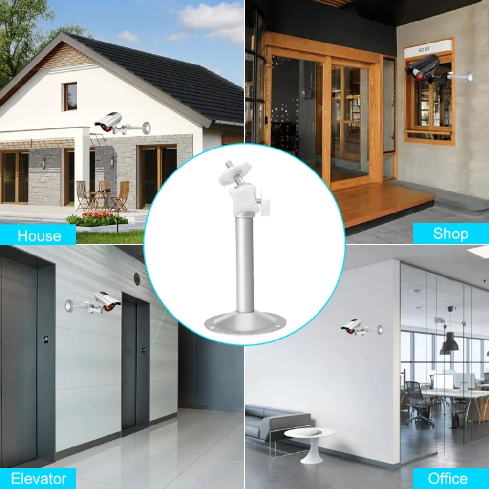 Adjustable Aluminum Alloy Wall Mount Bracket With 360° Rotation Heavy Duty  Bracket Fits Home Surveillance Camera Indoor Outdoor