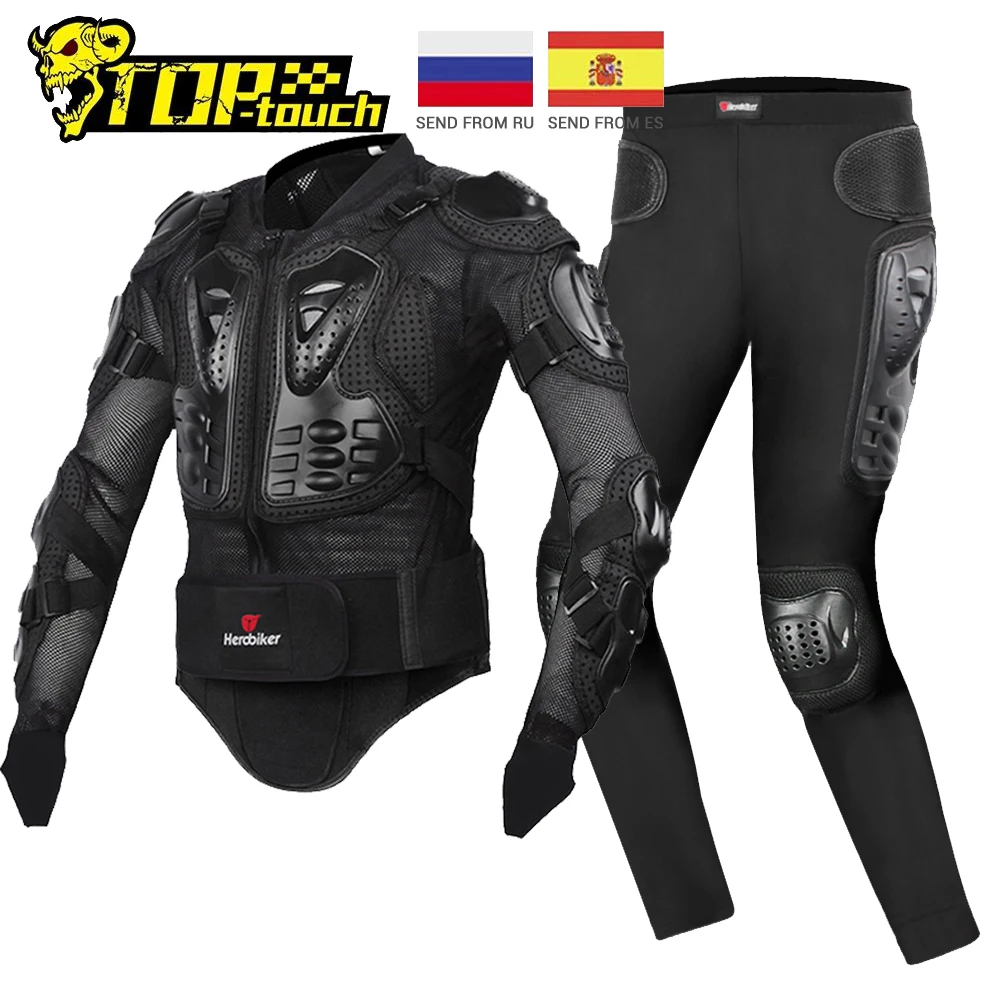 

HEROBIKER мотоциклетная куртка брюки костюм гоночный бронежилет защитное снаряжение мужская куртка для мотокросса мото мотоциклетное оборудование одежда