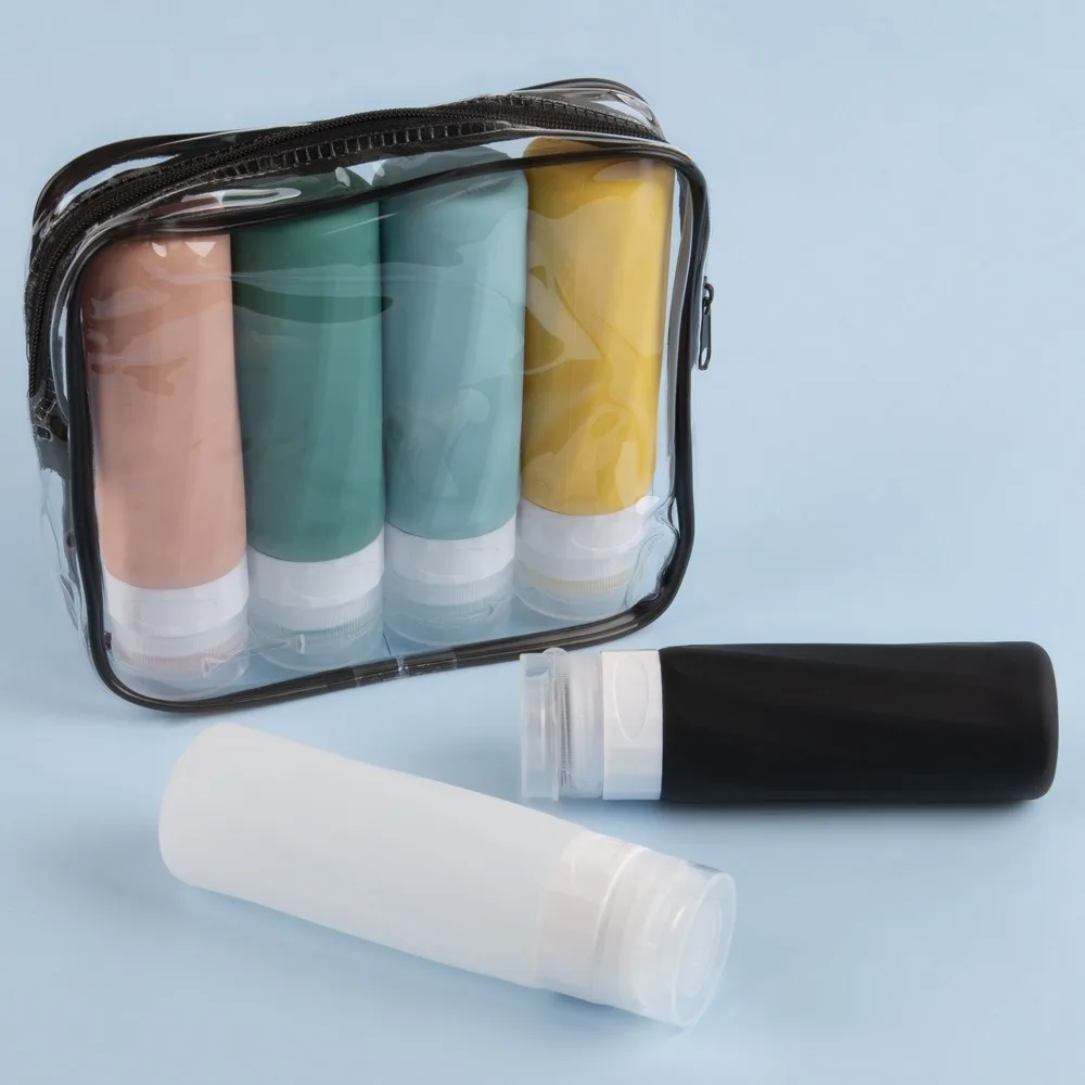 2 Stuks Lekvrije Siliconen Reisflessen Herbruikbare Draagbare Cosmetische Container Zachte Handige Squeeze Lotion Fles
