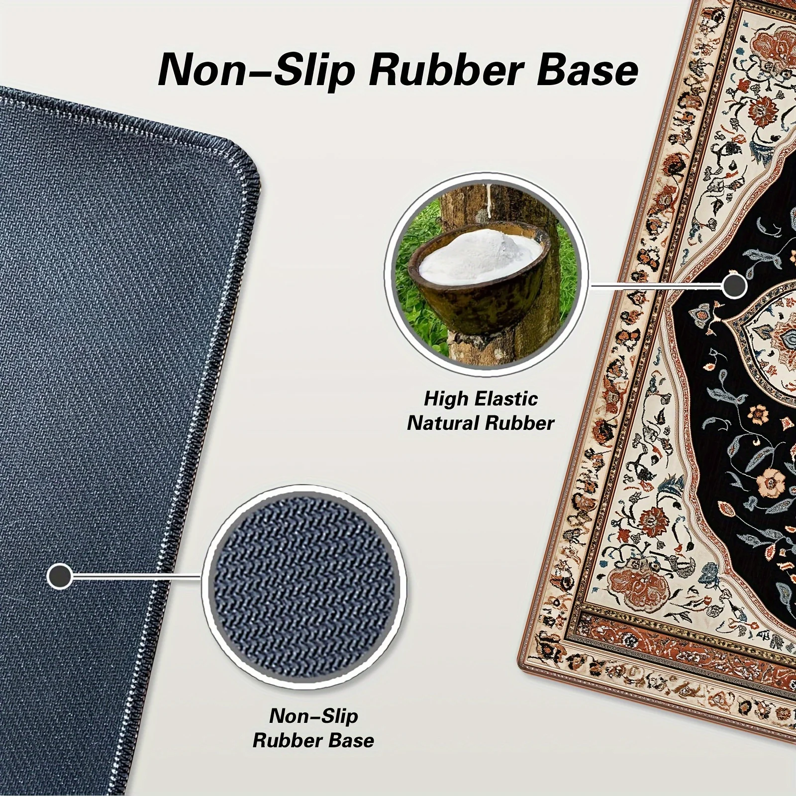 New Persian-style mousepad features a brown floral design for desktop decoration. It is a high-quality desk pad that is washable