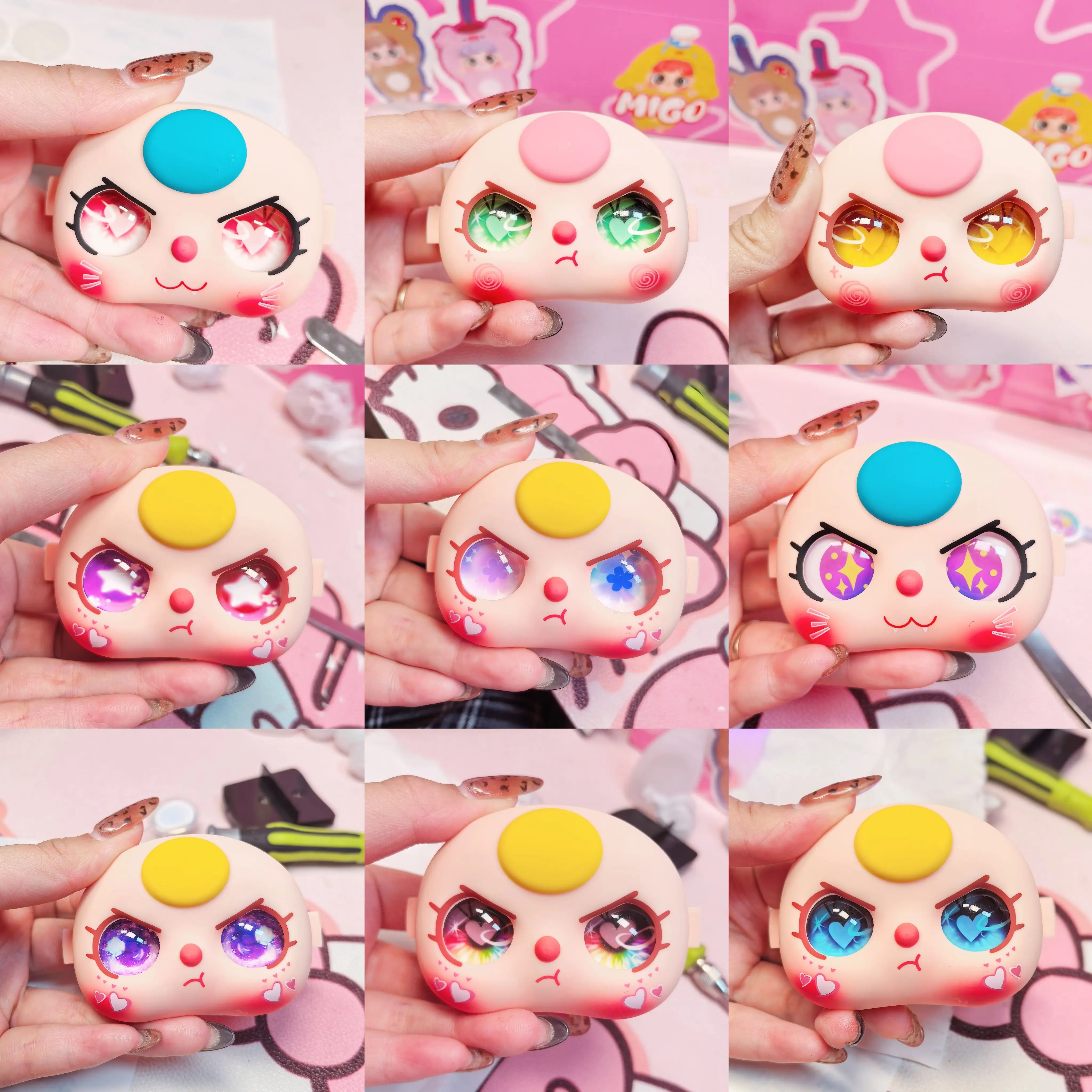 Baby Three Years Old Series Diy Glass Eye Change Eye Change Baby Face Unique Expression Customized Eyes Not Sold Separately Face