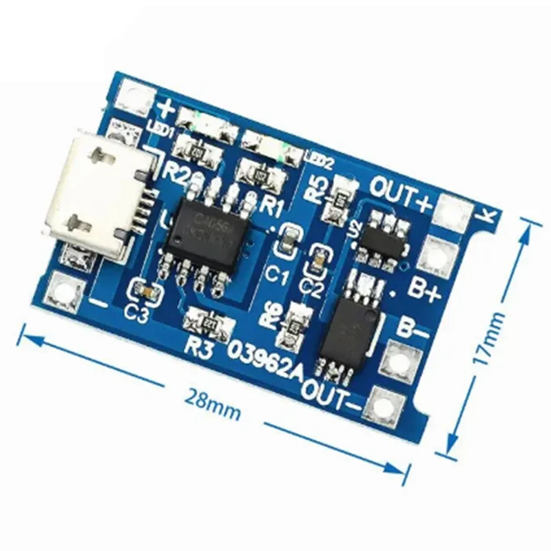 Bene Made-50 Pz/lotto Interfaccia USB 5V 1A Li-Batteria Modulo Scheda di Ricarica Protezione di Ricarica 2-In-1