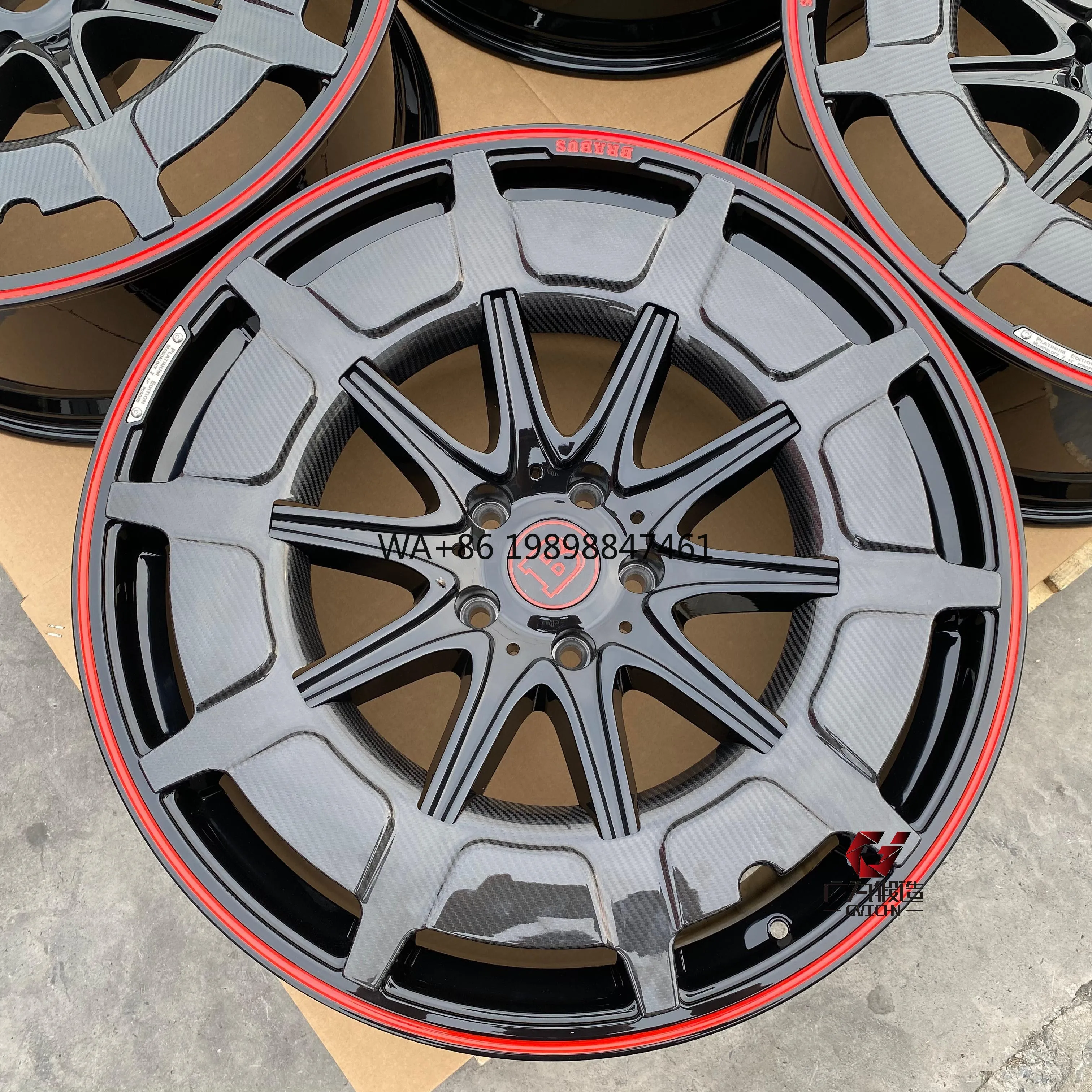 

Custom G900 Forged Rim 22 23 24inch for Mercedes G-class 5*130 Wheel Pure Carbon Fiber Ring for G500 W463 W464 G63