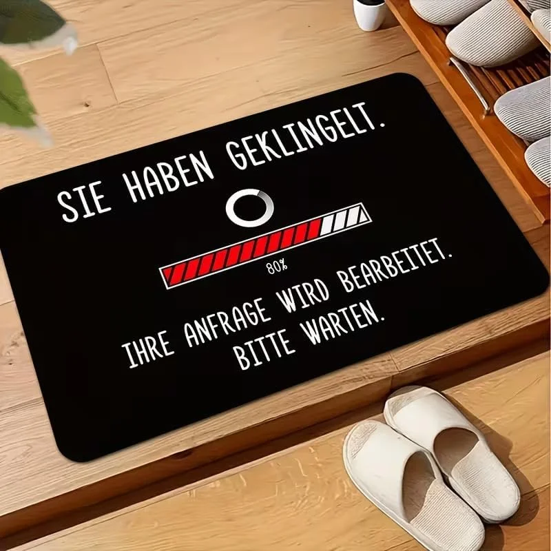 VIKAMA Humor German Quote Doormat Non Slip Absorbent Floor Mat Funny Welcome Gift For Front Door Entrance Home Decor Carpet