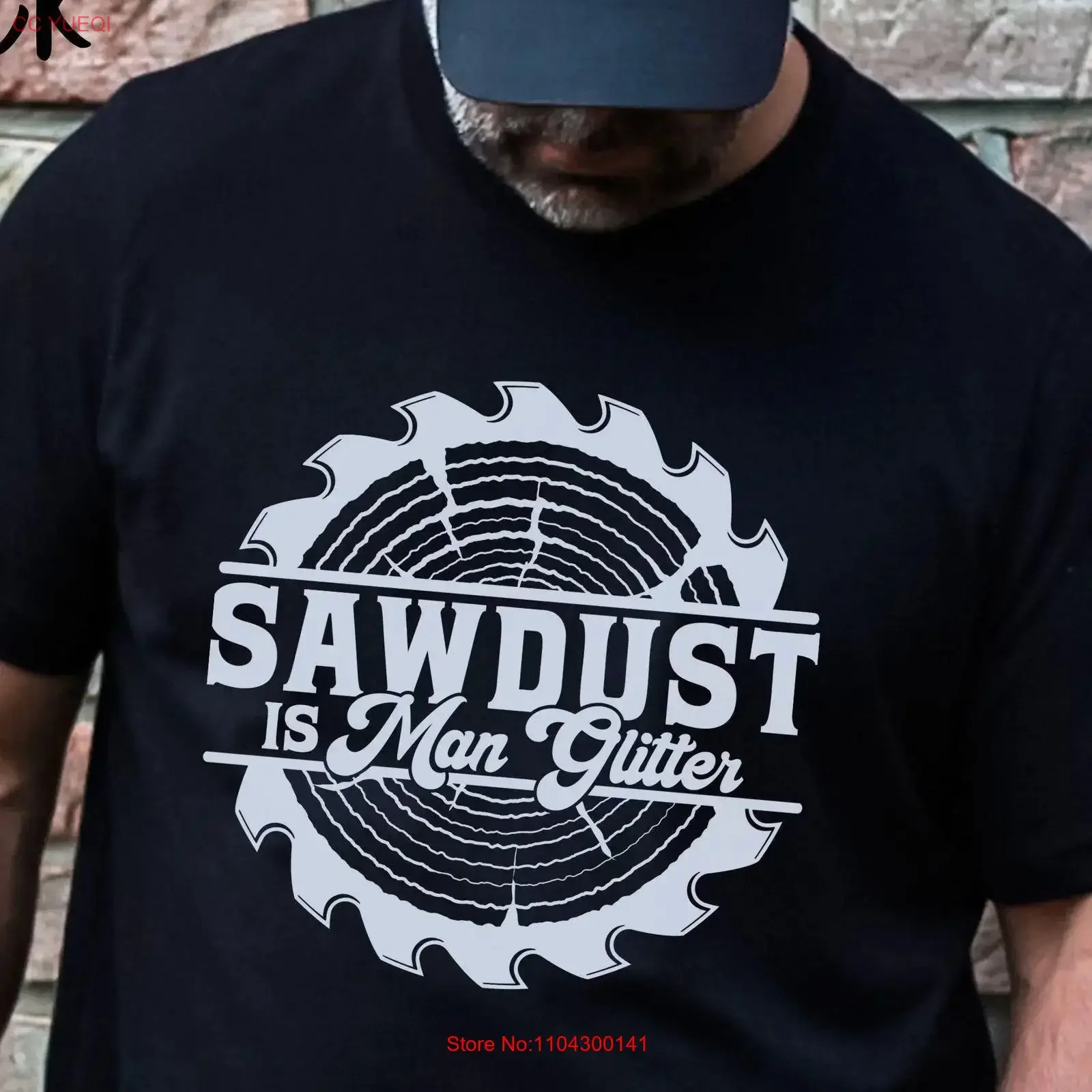 Sawdust is Man Glitter T shirt Father's Day Dad Woodworking Lumberjack Outdoors Camping Hiking vintage Washed fashion homme