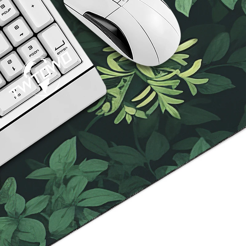 Green Flowers And Grass Mouse Pad Gaming printon demand HD Large New Mousepad XXL MousePads Carpet Non-Slip Mice Pad