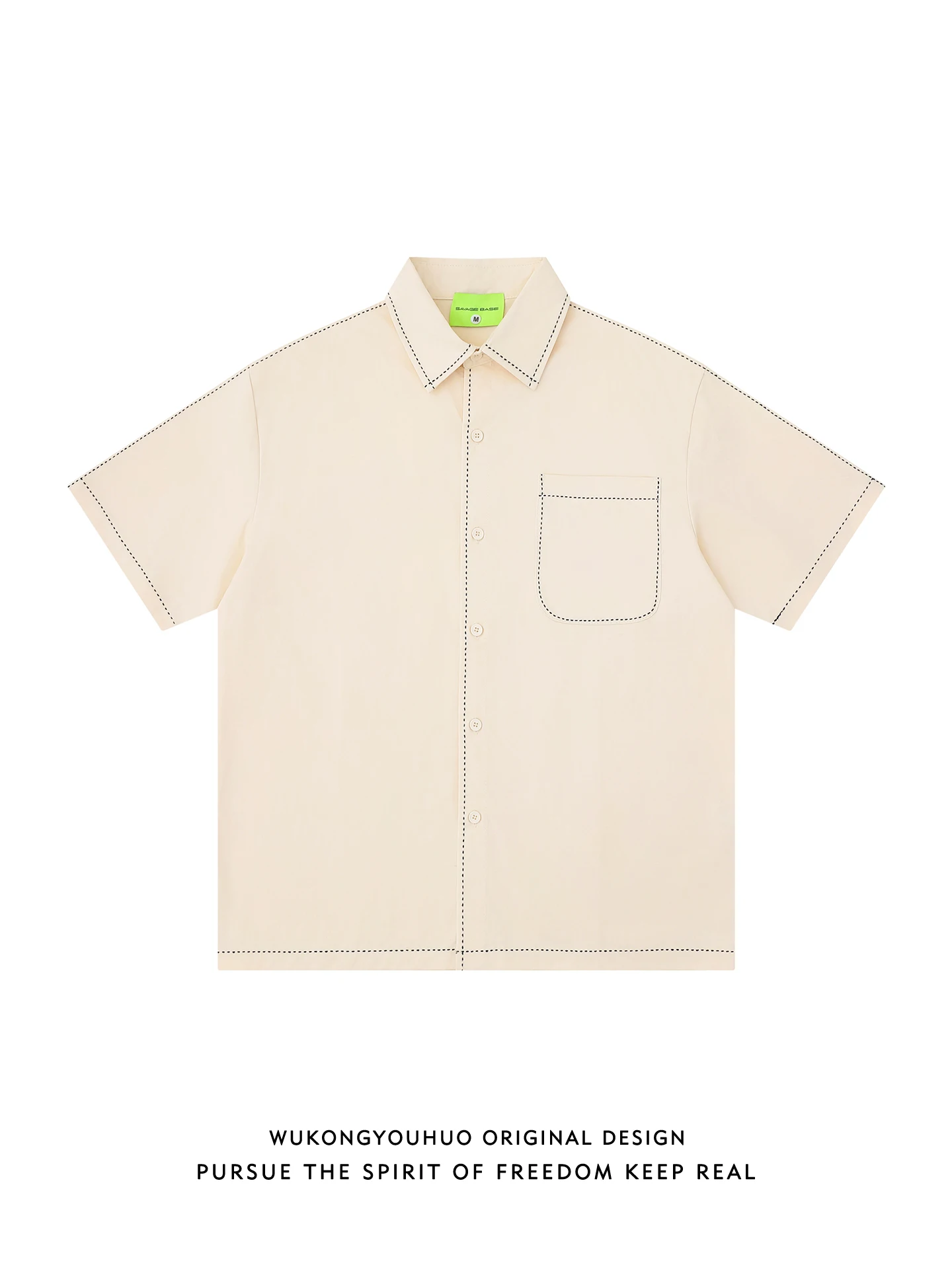 

Summer Design ort Sve Loose Men's Casual irt American Retro Sle Couple Match Wukong Has Goods 2026 Youth Faion