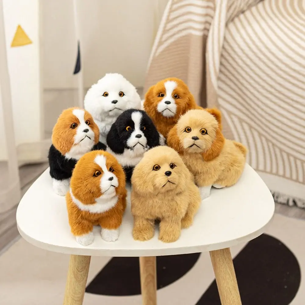 

Crouching Cute Dog Plush Doll Fluffy Border Collie Simulation Dog Plush Toy Delicate Cartoon Sheepdog Plush Pillow Easter Gifts