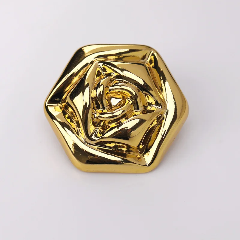 10pcs/lot Creative Gold Metal Button Fashion Rose Design Clothes Sewing Button Diy Handmade Accessories