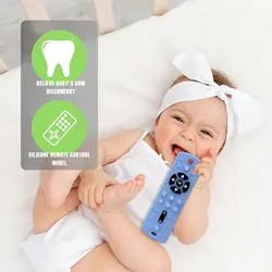 1PC Silicone Baby Toys TV Remote Control Shape Teether Toy BPA Free Silicone Teething Chewing Toy Sensory Baby Accessories