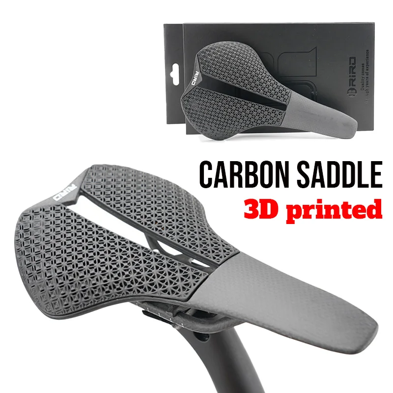 

RIRO Carbon saddle Bicycle 3d printed saddle comfortable bicycle saddle Carbon Fiber Bike Seat Cushion For MTB Road racing bike