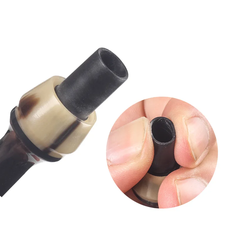 New 1pcs Quality Rubber Smoking Pipe Accessories Bent Taper 9mm Filter Suitable Mouthpiece Pipe Holder Tobacco Pipe