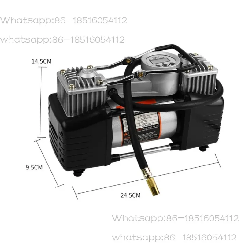 

Портативный небольшой электрический 12 В автоматический воздушный насос сверхмощный двухцилиндровый насос для накачивания шин автоматический компрессор шин