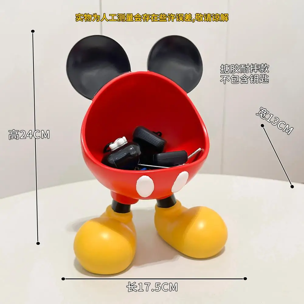 Storage Box Anime Mickey Remote Control Makeup Brush Pen Holder Desktop Ornament Key Holder Decoration Home Sundries Container