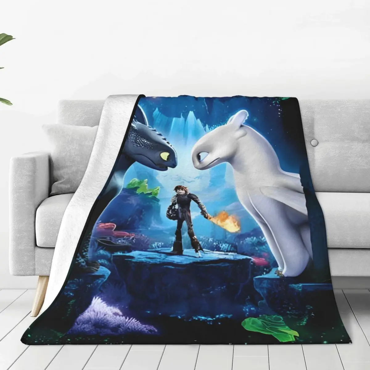 How To Train Your Dragon Flannel Blanket night and light Warm Throw Blanket for Outdoor Travel Funny Bedspread Sofa Bed Cover