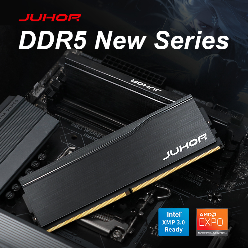 JUHOR Ram DDR5 16GB 6000MHz 6400MHz 32GB(16GBX2) PC4 Desktop Computer Memoria Ram