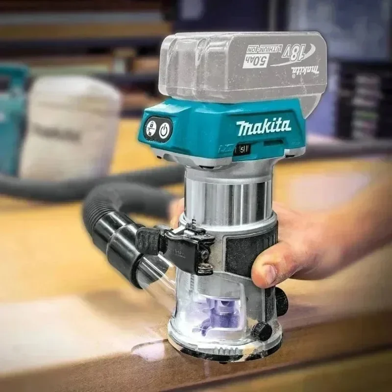 Makita DRT50 Cordless Trimmer Rechargeable Trimming Machine Brushless Slotting Tool Milling Woodwork Engraving Machine image 4